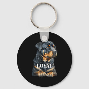 Rottweiler Rottie Graphic Dog Art Key Ring