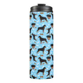 Rottweiler Rottie Pattern Pawprint  Thermal Tumbler