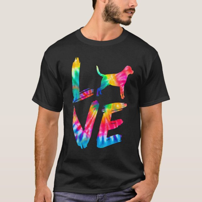 Rottweiler Rottie Tie Dye Love Dog Mum Dad T-Shirt (Front)
