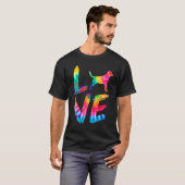 Rottweiler Rottie Tie Dye Love Dog Mum Dad T-Shirt (Front Full)