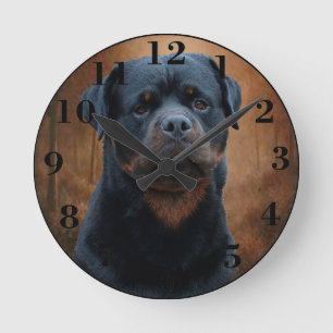 Rottweiler Round Clock