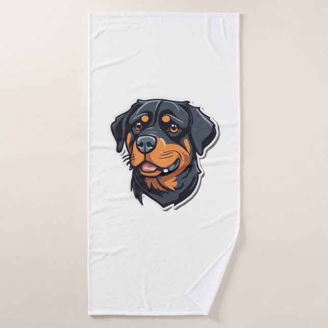 Rottweiler Royalty Pawsitively Adorable Rottie Cha Bath Towel (Bath Towel)