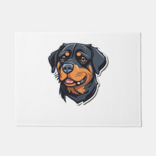 Rottweiler Royalty Pawsitively Adorable Rottie Cha Doormat