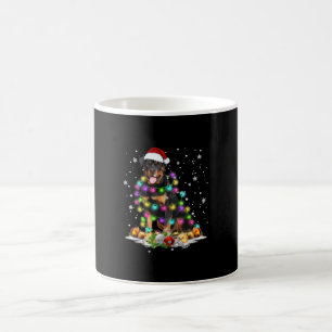 Rottweiler Santa Christmas Tree Lights Xmas Coffee Mug