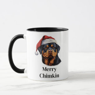 Rottweiler Santa Hat Christmas Dog Mug