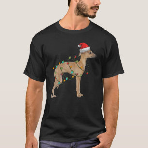 Rottweiler Santa Hat Lights Christmas Pajama Dog T-Shirt