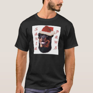Rottweiler Santa Paws T-Shirt