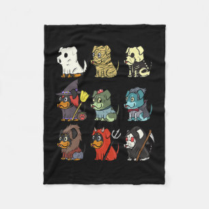 Rottweiler Scary Costumes Funny Dog Halloween Gift Fleece Blanket
