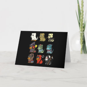 Rottweiler Scary Costumes Funny Dog Halloween Gift Thank You Card