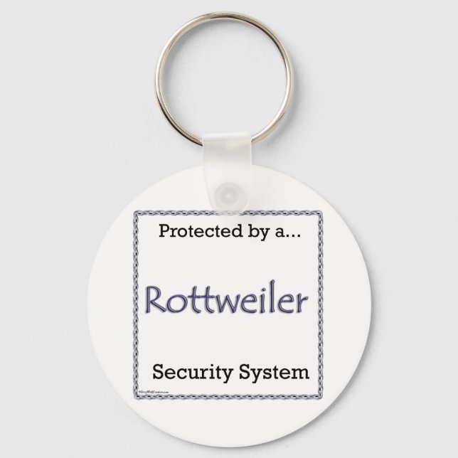 Rottweiler Security System Keychain (Front)