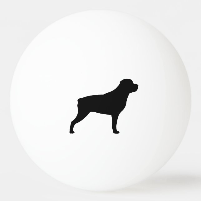 Rottweiler Silhouette Ping Pong Ball (Front)