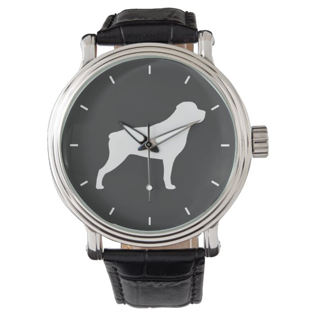 Rottweiler Silhouette Watch (Front)