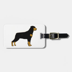 Rottweiler silo luggage tag