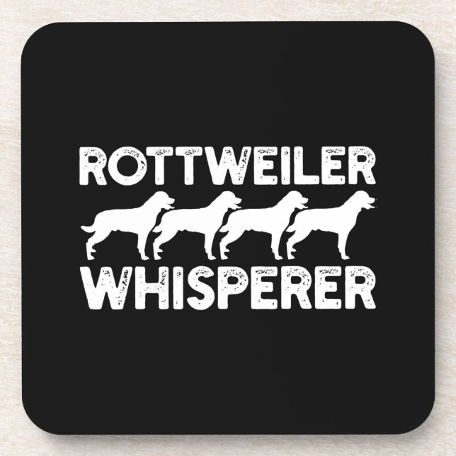 Rottweiler T-Shirt Coaster (Front)