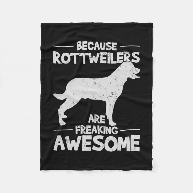 Rottweiler T-Shirt Copy Fleece Blanket (Front)