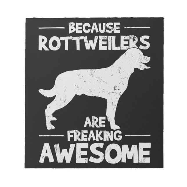 Rottweiler T-Shirt Copy Notepad (Front)