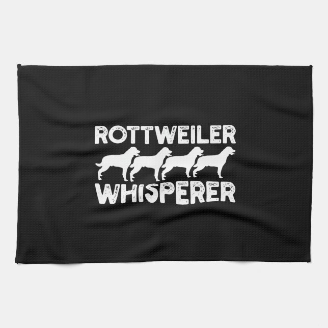 Rottweiler T-Shirt Tea Towel (Horizontal)
