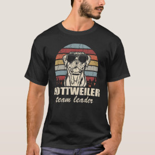 Rottweiler Team Leader Cool Dog Sunglasses Vintage T-Shirt