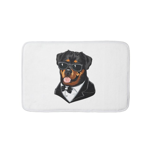 Rottweiler The Bodyguard Bath Mat (Front)