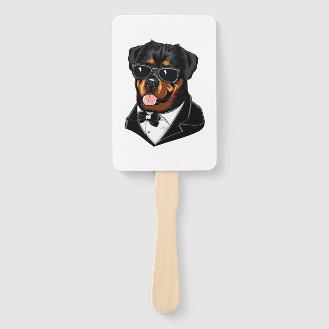 Rottweiler The Bodyguard Hand Fan (Front)