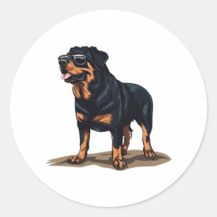 Rottweiler The Explorer Classic Round Sticker