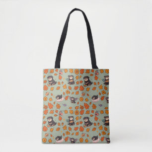 Rottweiler Tote Bag Halloween Cute Kawaii Floral