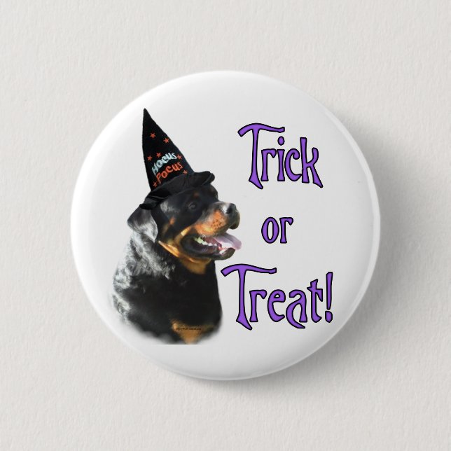 Rottweiler Trick 6 Cm Round Badge (Front)