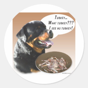 Rottweiler Turkey Classic Round Sticker