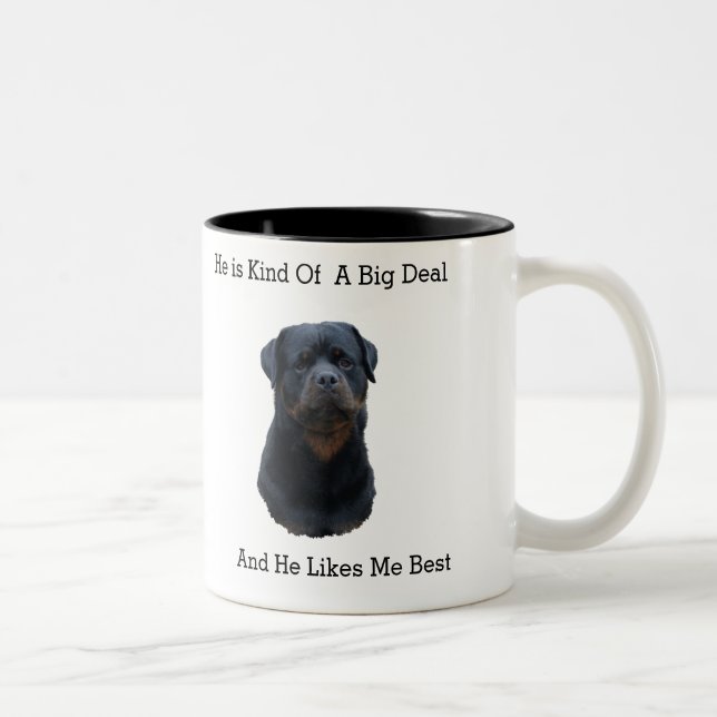 Rottweiler Two-Tone Coffee Mug (Right)