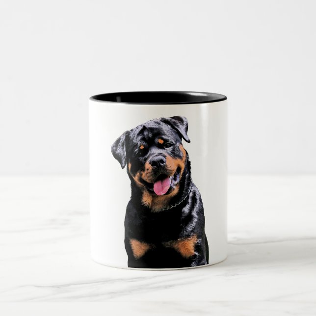 Rottweiler Two-Tone Coffee Mug (Center)