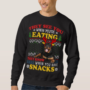 Rottweiler Ugly Christmas Hoodie Dog Lover Xmas Gi