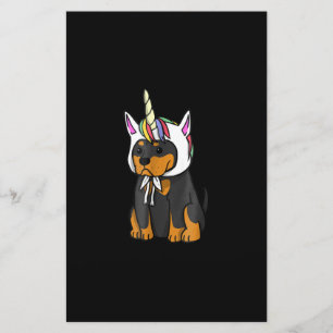Rottweiler Unicorn Dog Stationery