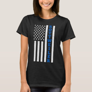 Rottweiler Us Flag T-Shirt