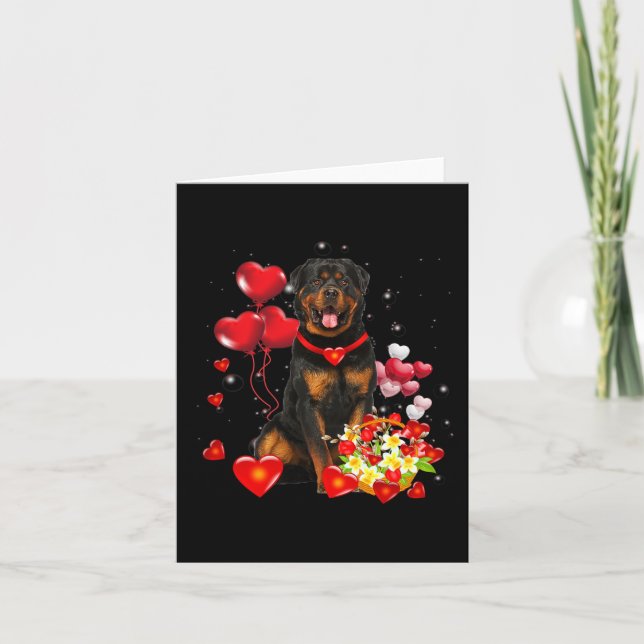 Rottweiler Valentines Day Fun Dog Valentine Gift  Card (Front)
