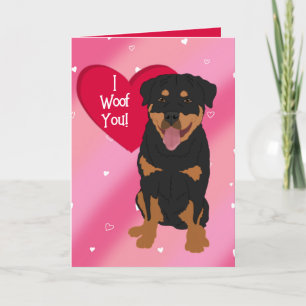 Rottweiler Valentines Day Thank You Card