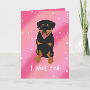 Rottweiler Valentines Day Thank You Card