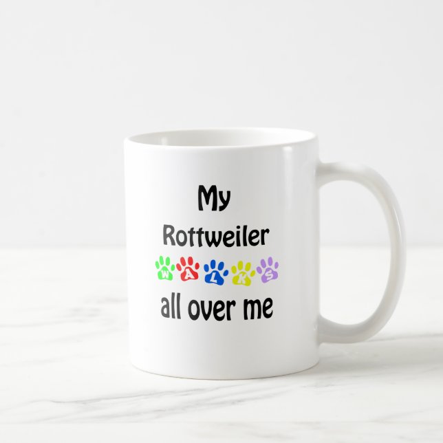 Rottweiler Walks Design Coffee Mug (Right)