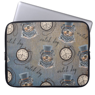 Rottweiler Watch Dog Steampunk Style Laptop Sleeve