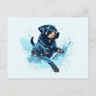 Rottweiler Water sport Postcard