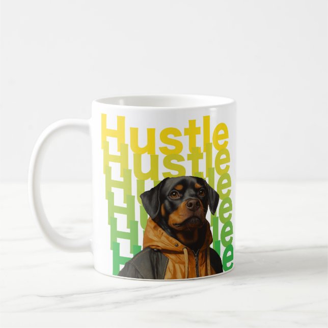 rottweiler wearing a track suit coffee mug (Left)