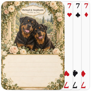 Rottweiler Wedding Guest Book Signing Deck Playing Cards
