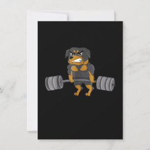 Rottweiler Weightlifting Bodybuilding  Dog Thank You Card