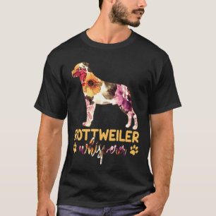 Rottweiler Whisperer Flower Dog T-Shirt