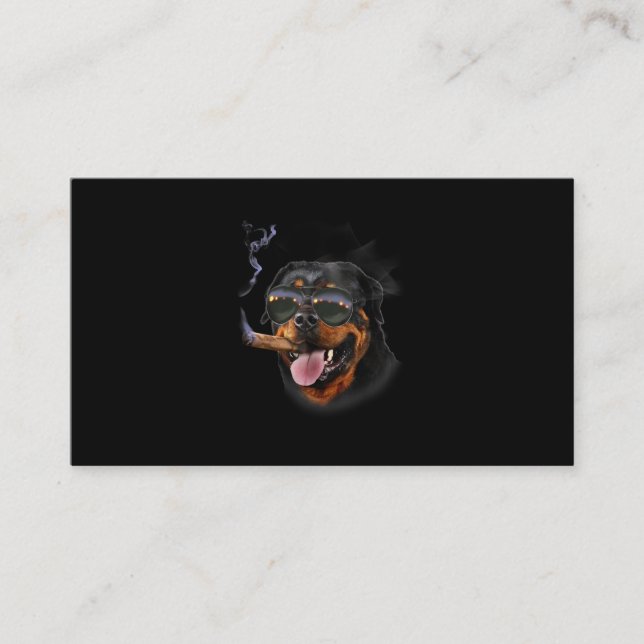 Rottweiler With Cigar Wearing Aviator Sunglass Enclosure Card (Front)
