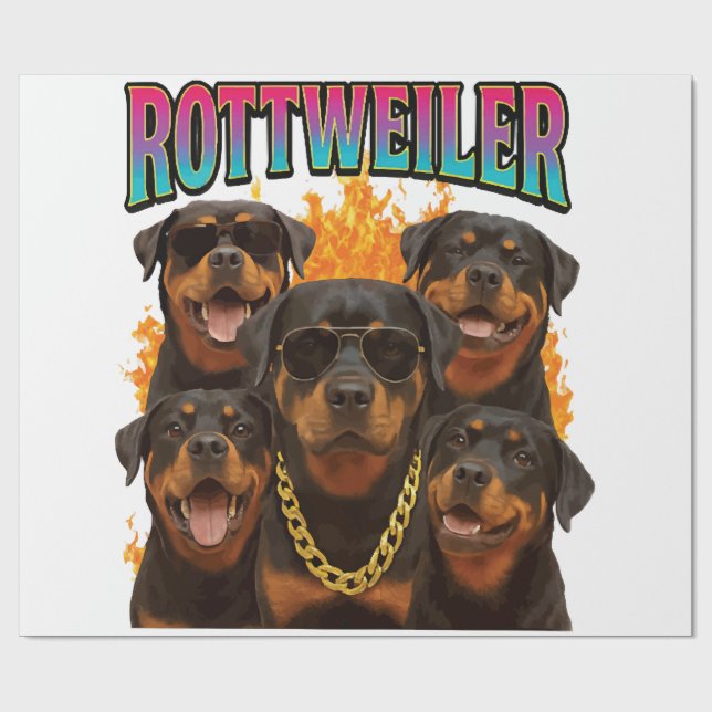Rottweiler  wrapping paper (Flat)