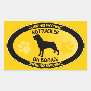 Rottweiler Xing Rectangular Sticker