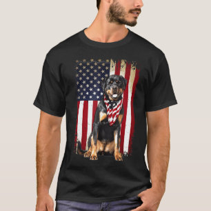 Rottweilers American Flag Shirt Independence 4th O