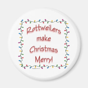 Rottweilers Make Christmas Merry - Magnet