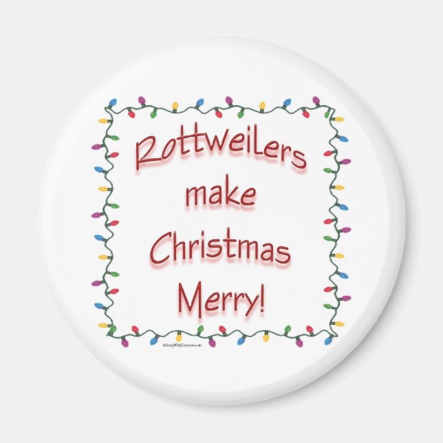 Rottweilers Make Christmas Merry - Magnet (Front)
