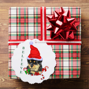 Rotweiler Christmas Tree Decoration Card